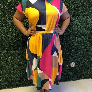 Geometric Print Flowy Dress.